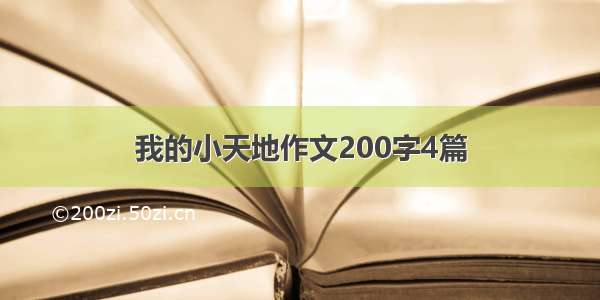 我的小天地作文200字4篇