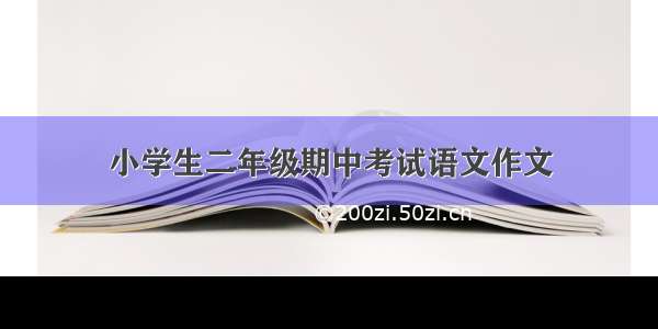 小学生二年级期中考试语文作文