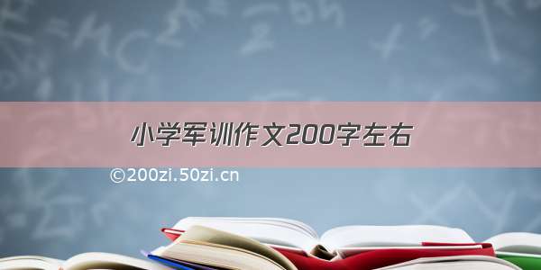 小学军训作文200字左右