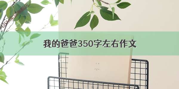 我的爸爸350字左右作文