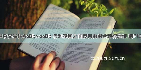 单选题一组杂交品种AaBb×aaBb 各对基因之间按自由组合定律遗传 则F1表现型和基